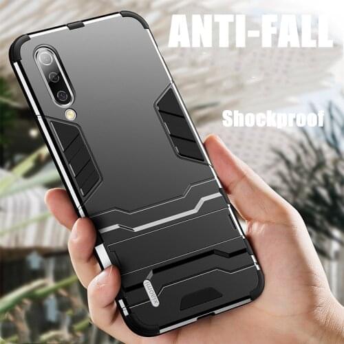 Luxury Armor Shockproof Case For Xiaomi Mi A3 / Mi A3 Lite Hybrid Hard Kickstand Case