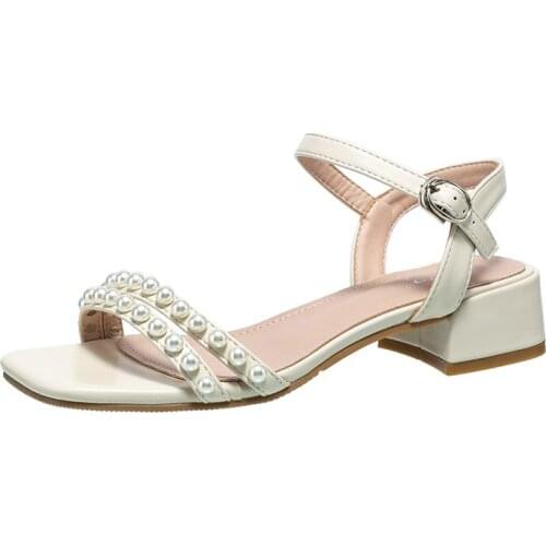 Large size comfortable peep-toe sandals for women fat feet wide fat 2021 summer fashion fairy style thick heels cool shoes