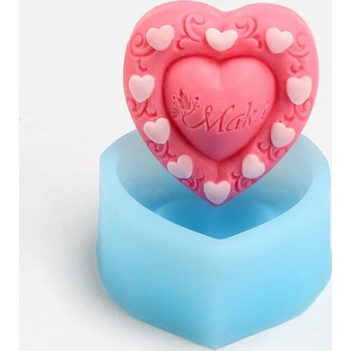 Soap Silicone Molds Handmade Heart Shaped Resin Craft Mould
