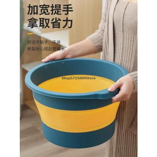 Foldable Foot Soaking Bucket Household Foot Bath Portable Foot Bath Over Calf Plastic Massage High Foot Bath