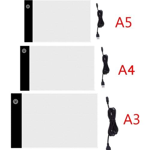 A3/A4/A5 Size Three Level Dimmable Led Light Pad Tablet Eye Protection Easy for 5D Diamond Painting Embroidery Tools Accessories
