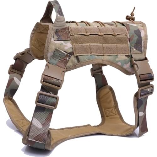 Tactical Dog Harnesses Pet Military Training Dog Vest German Shepherd Dog Harness Molle Vest For Medium Large Dogs High Quality