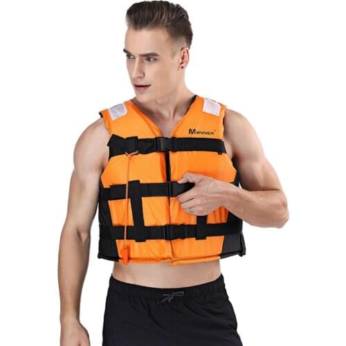 Universal Outdoor Swimming Boating Skiing Driving Vest Survival Suit Polyester Life Jacket for Adult Super Floating Buoyant