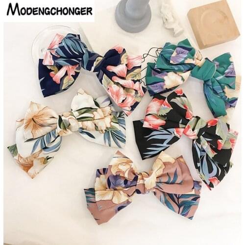 Three Levels Hair Bow Bohemia Big Large Barrette Flower Hair Clips Women Girls Hairgrips High Quality Hairpins Hair Accessories
