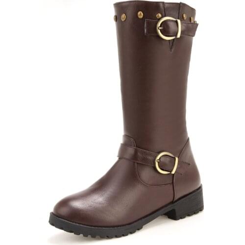 Womens shoes in 2018 and party with low with belt buckle size code 33 - boots of 46, 181023