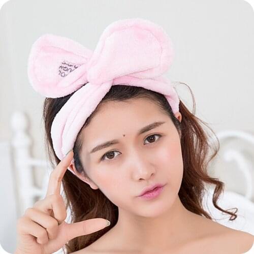 Rabbit Ears Hair Bands Female Hair Accessory Cosmetic Hair Band Large Sports Shower Bandanas