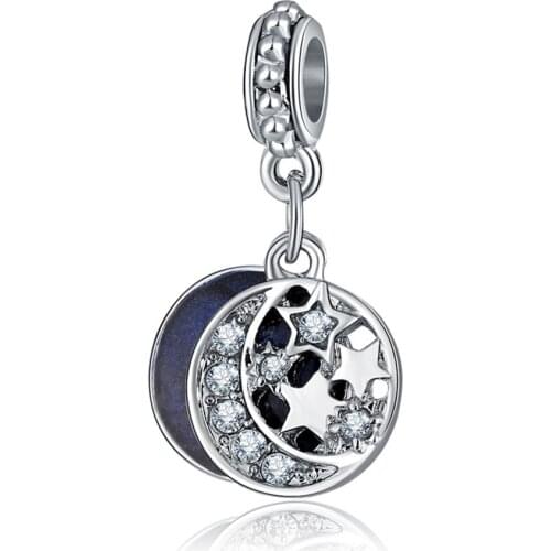 1Pcs New Cute Rhinestone Creative Xingyue Bead Pendant Fit Original Pandora Charm Bracelet Women Jewelry Making Gifts