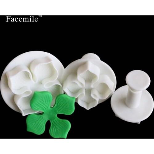 3Pcs/Set Hydrangea Fondant Cake Decorating SugarCraft Plunger Cutter Flower Blossom Gift Home Kitchen Bake Tool 01012
