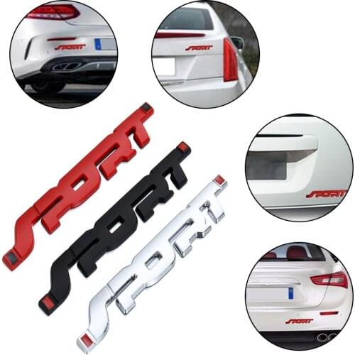 3D SPORT Graphic Logo Personality Car Metal Sticker Badge Emblem Sticker Auto Trunk Fender Decal For Mitsubishi Car Universal