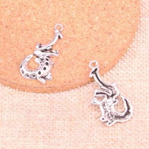 43pcs alligator crocodile Charms Zinc alloy Pendant For necklace,earring bracelet jewelry DIY handmade 34*18mm