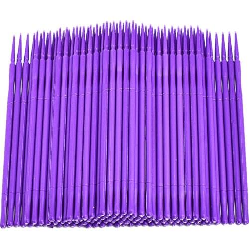 100pcs Micro Swab Tip Brush Applicators for Eyelash Lash Extensions Makeup Cleaning Tools