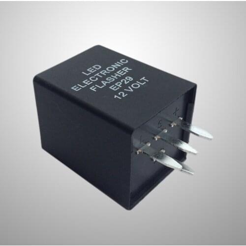 Car 4-Pin LED Flasher Relay Fix Hyper Flash Turn Signal Decoder Equalizer (Black)