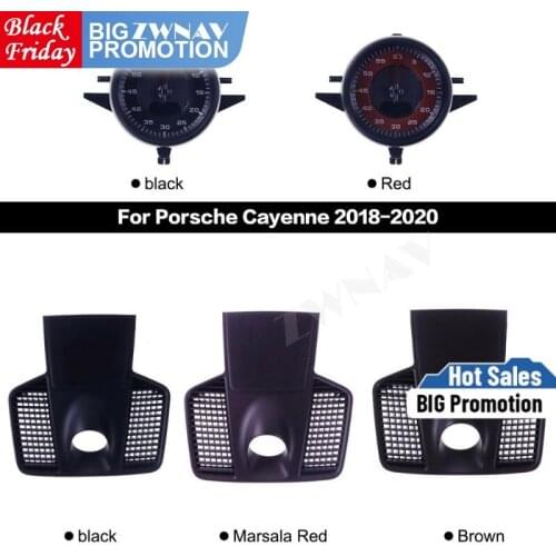 Car Stopwatch For Porsche Cayenne 2018 2019 2020 Interior Dashboard Center Clock Compass Time Electronic Meter Accessional
