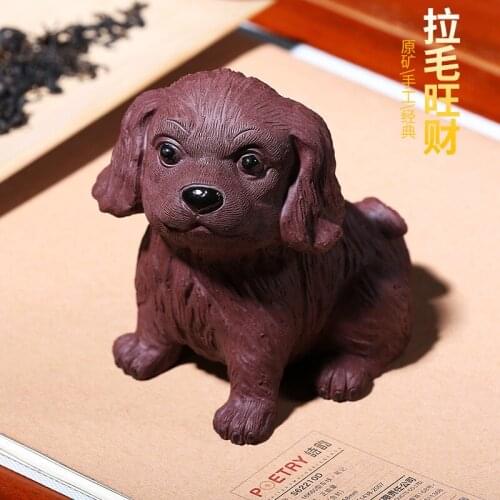 Tea set tea pet dog furnishing articles by hand can be a tea tray accessories dogs play tea roughcast prosperous wealth