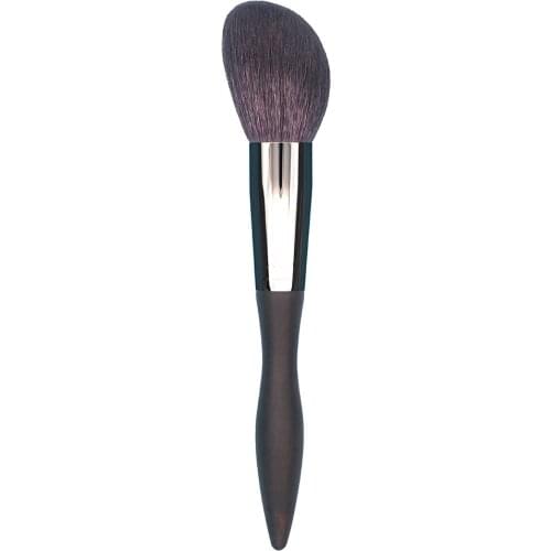 D075 Professional Handmade Makeup Brush Soft Saikoho Goat Hair Tilted Face Powder Brush Ebony Handle Make Up Brushes