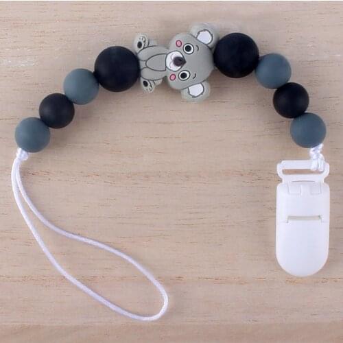 Baby Pacifier Clip Holder Food Grade Silicone Teething Chain Nursing Bracelet Newborn Teether Toy BPA Free Pacifiers Accessories