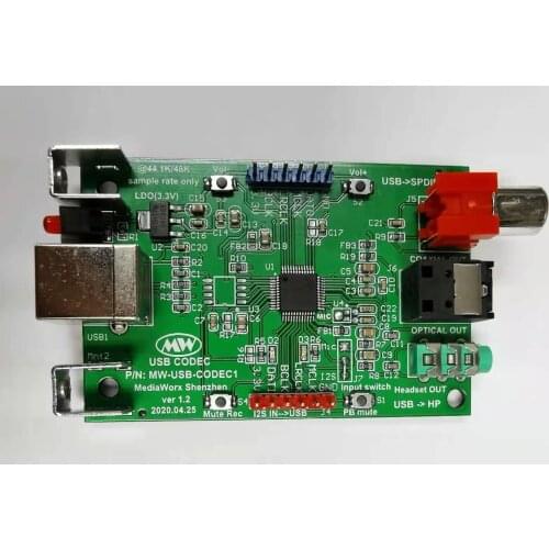 Bi-direction USB CODEC (USB audio to I2S/SPDIF, MIC/I2S to USB upload)