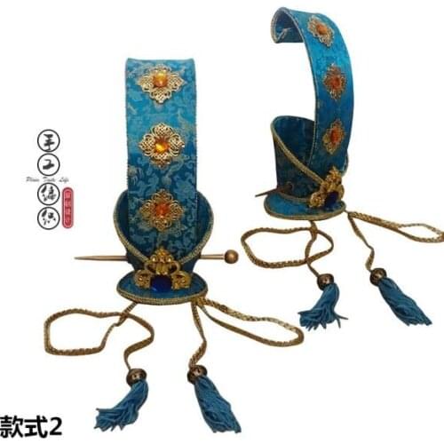 Film TV costume' headdress Chu Kingdom Quyuan Emperor hair crown young masters head official hat ancient China head ornament
