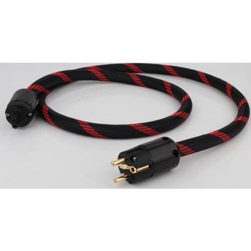 Hi-end FP-314Ag OFC series silver plated hifi EU/US AC power cable With Figure 8 IEC Female socket Audiophile HIFI Power Cable