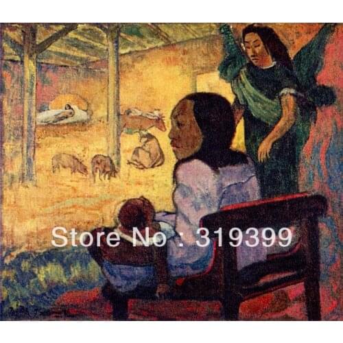 Oil Painting Reproduction on Linen canvas,Bebe,ou Naissance du Christ a la tahitienne by paul gauguin,handmade,museum quality