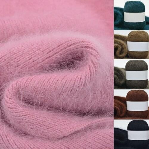 Drawing-Down Mohair Hand Woven Medium And Thin Wool Double Knit Yarn Mohair Yarn Cotton Yarn For Woman Cardigan Scarf 50G