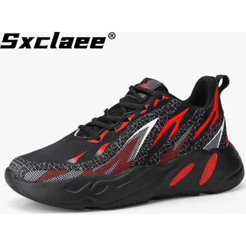 Sxclaee Mens Casual Shoes Fashionable Breathable Mesh Inner Lining Male Shoes Non-slip Wear-resistant Outdoor Sports Shoes 46