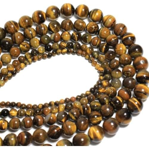 Natural Tiger Eye Bead for Jewelry Making DIY Bracelet Round Loose Beads 4/6/8/10 Mm Wholesale