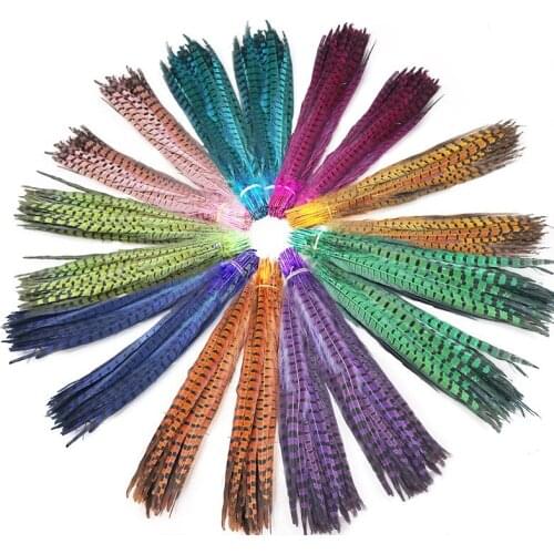 Wholesale Natural Pheasant Tail Feathers for Crafts Real Chicken Feathers 40-45CM/16-18 inch Wedding Carnival Decorative Plumes