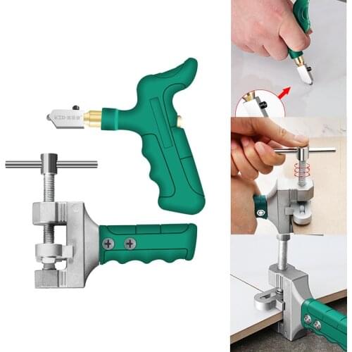 Portable Professional Glass Cutter Set High-Strength Glass Cutter Tile Handheld Home Tile Cutter Diamond Cutting Hand Tools