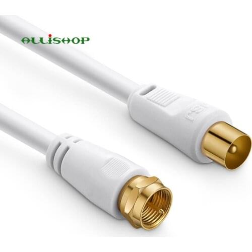 TV 9.5MM 90 Male to F-type Male Antenna Connector RG6 Coaxial Cable Antenna Satellite Cable TV RF Cable Quad Shield