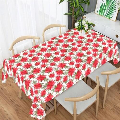 Christmas Tablecloth 140x300cm Table Maps Waterproof Rectangular Tablecloths Cloth For New Years Table Cover Side Table Living