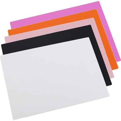 Silicone Rectangle Smooth Student Write Pad Placemat Coasters Table Baking Mat