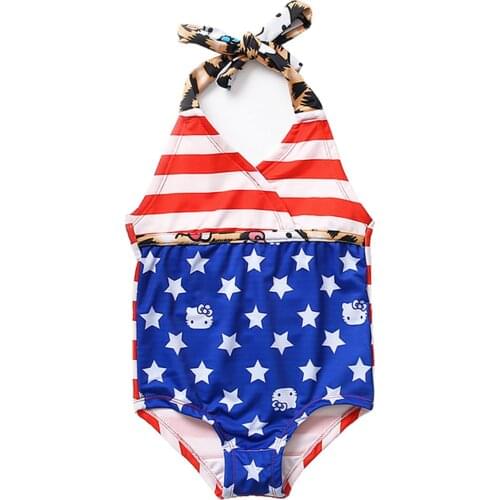 Baby/Toddler Girls Halter One Piece Swimsuit for 2-6 Years Childrens