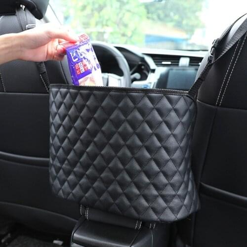 The Storage Bag Between The Two Seats Of The Car, The Embroidered Thread Rhombus Storage Bag, The Hanging Type Car Accessories
