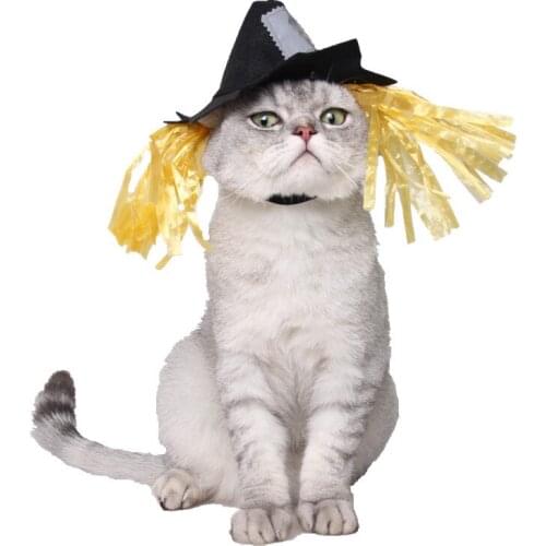 Pet supplies all hallows eve Festival Carnival dog hat no harm cloth Scarecrow Cat Hat