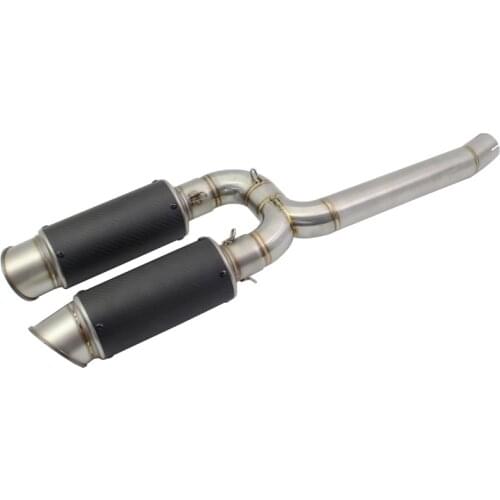 For Yamaha FZ6N FZ6S FZ6 Exhaust System Slip On Muffler Pipe Motorbike Mid Connect Tube with Tailpipes Escape Moto DB Killer