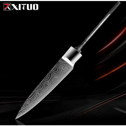 XITUO High quality 3.5 " inch sharp stainless steel blank diy handle 7CR17MOV blade handmade Knife Billet Material Tool Parts