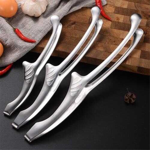 1pc Stainless Steel Kitchen Food Tongs Heat Resistant Barbecue Tongs Bread Pastry Clamp Kitchen Bbq Tools Accessories
