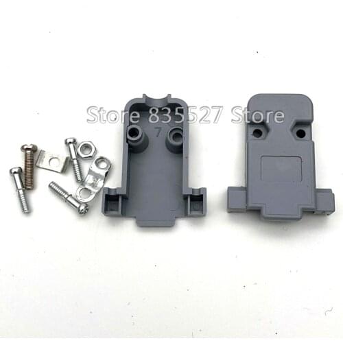 100PCS/LOT RS232 DB9 DB-09 serial port connector 9pin Shell socket / Plug head 2 rows copper COM socket adapter