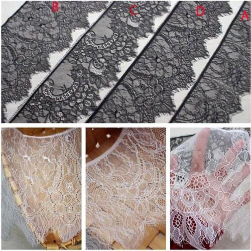 2PCS/Lot Eyelash Lace Trim Fabric Nigerian Lace Fabric 2021 High Quality DIY Skrit Accessories