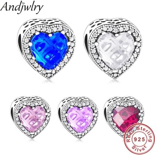 2020 Fit Original Charms Bracelet 925 Sterling Silver Beads Love Hearts Zircon Crystal Charms DIY Jewelry Women Berloque