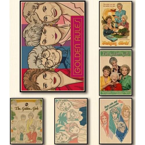 31 Designs Tv Show The Golden Girls Kraftpaper Poster Artwork Fancy Wall Sticker for Coffee House Bar A3