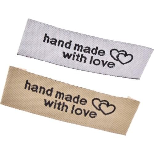 50PCS/pack Washable Cloth Woven Labels For Garment Quilting Accessories Factory Home DIY Colthes Collection