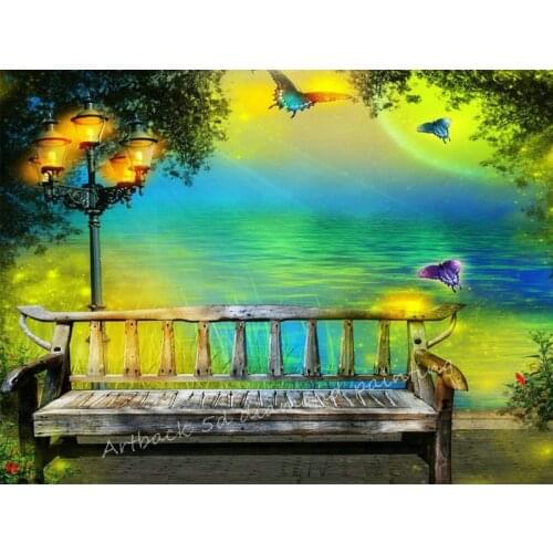5d diy diamond painting landscape butterfly full square / round drill diamond embroidery 3d mosaic home decoration
