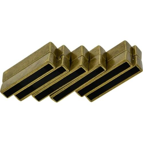 6 Sets Leather Cord Clasp Crimp Ends Jewelry Connector Bead Caps Chain Lock