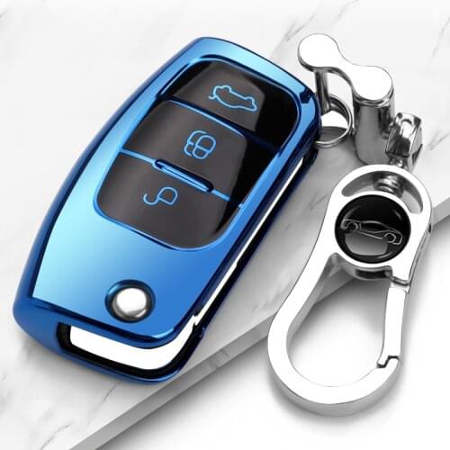3 Button New Soft TPU Car Remote Key Cover Case For Ford Fiesta Focus 2 Ecosport Kuga Escape Falcon B-Max C-Max Eco Sport Galaxy