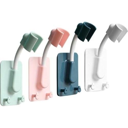 Bathroom Shower Holders Head Punch-Free Adjustable Wall Mount Bracket Base Stand Storage Organizer Tool Household Accessories