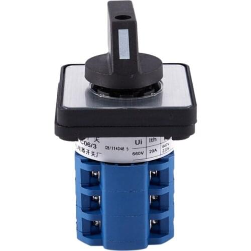 GTBL Square Panel Mounting 2-Position 3-Phase Rotary Changeover Switch CA10