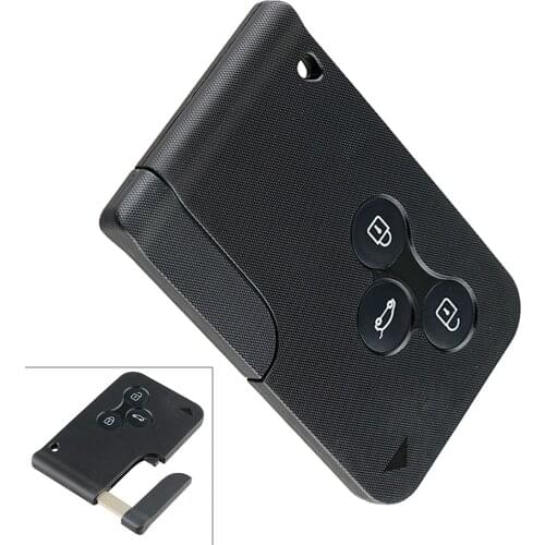 433MHz 3 Buttons Remote Car Key with ID46/7947 Chip and Flip Folding Uncut Blade Card Fit for Renault Megane Scenic 2003-2008