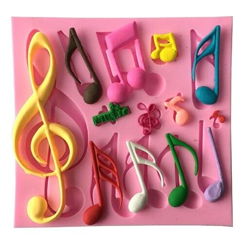 Kitchen DIY Creative 3D The New Notes DIY Liquid Silicone Mold Fondant Cake Mold A781